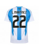 Argentina Lautaro Martinez #22 Domácí Dres Copa America 2024 Krátký Rukáv